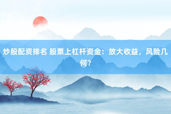 炒股配资排名 股票上杠杆资金：放大收益，风险几何？