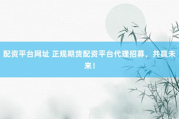 配资平台网址 正规期货配资平台代理招募，共赢未来！
