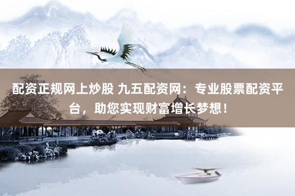 配资正规网上炒股 九五配资网：专业股票配资平台，助您实现财富增长梦想！