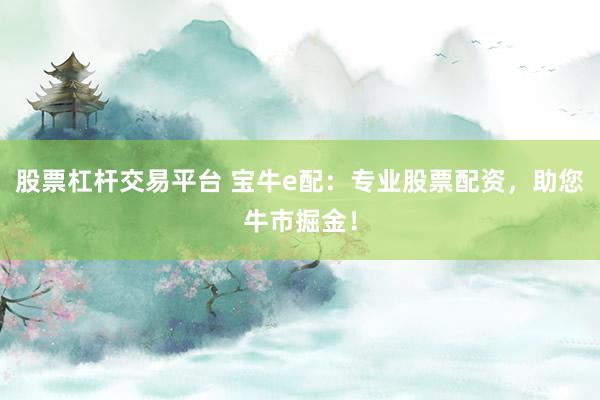 股票杠杆交易平台 宝牛e配：专业股票配资，助您牛市掘金！