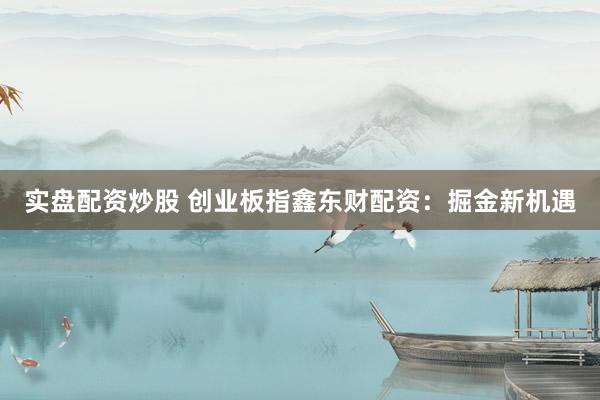 实盘配资炒股 创业板指鑫东财配资:掘金新机遇